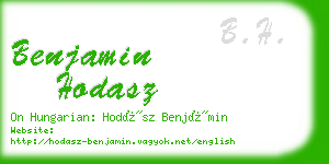 benjamin hodasz business card
